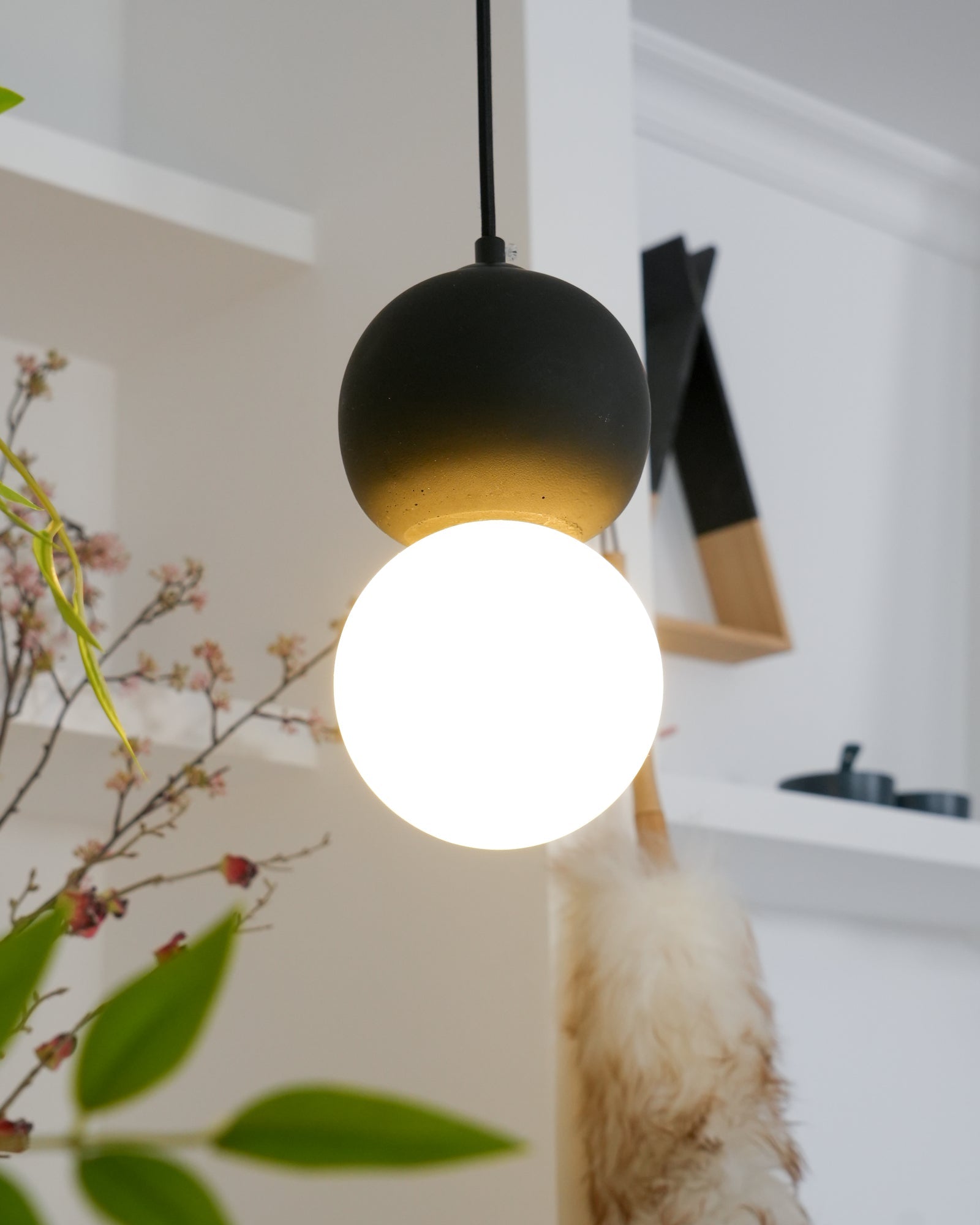 Solvicen Zement Minimalistisch Pendelleuchte-Letslighting