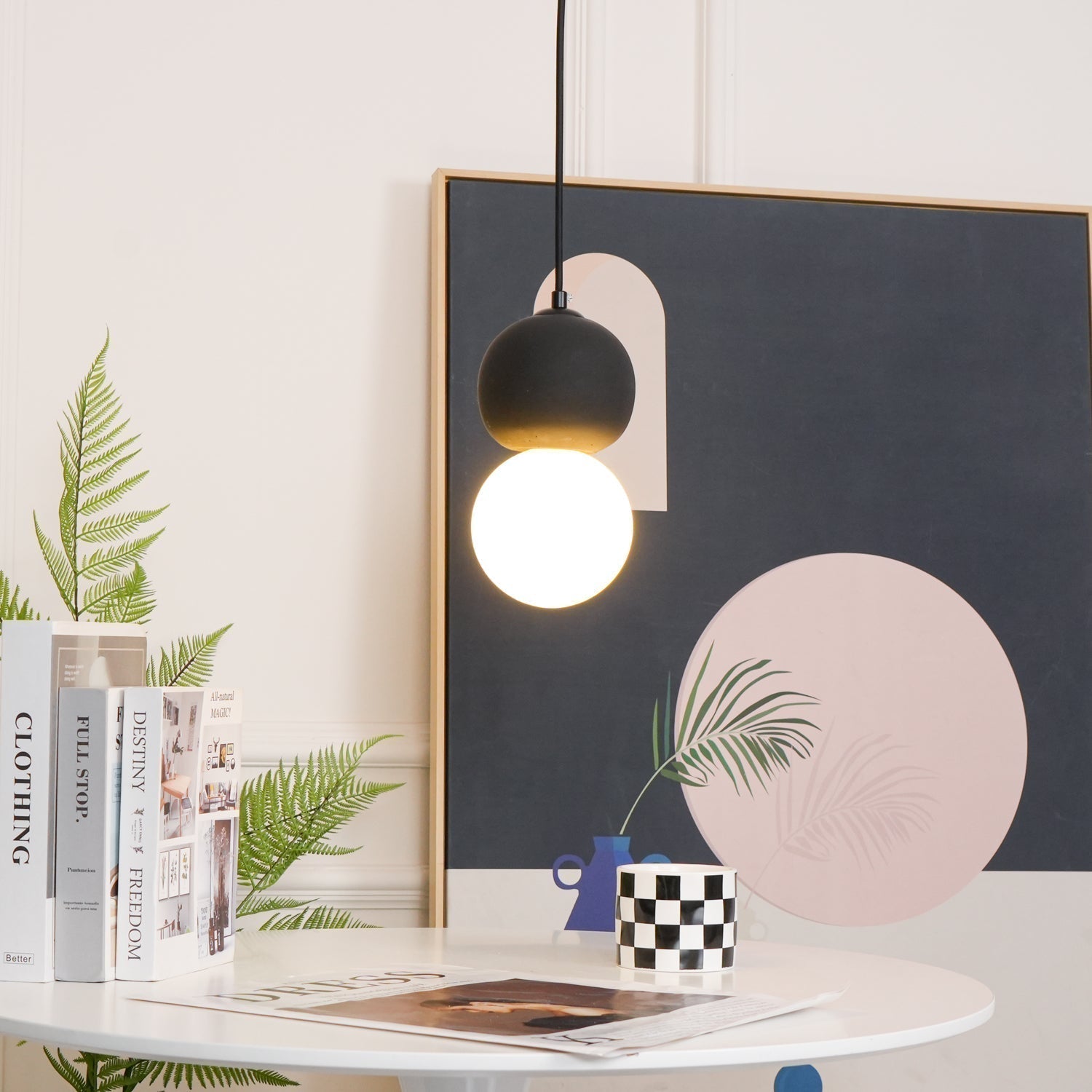 Solvicen Zement Minimalistisch Pendelleuchte-Letslighting