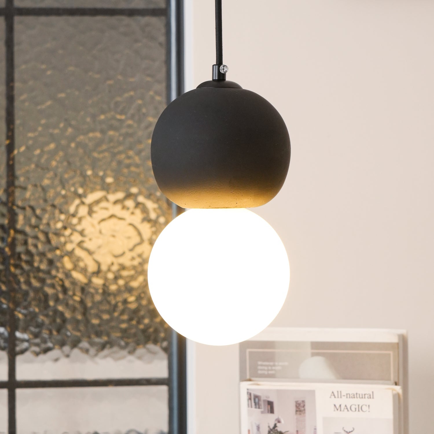 Solvicen Zement Minimalistisch Pendelleuchte-Letslighting