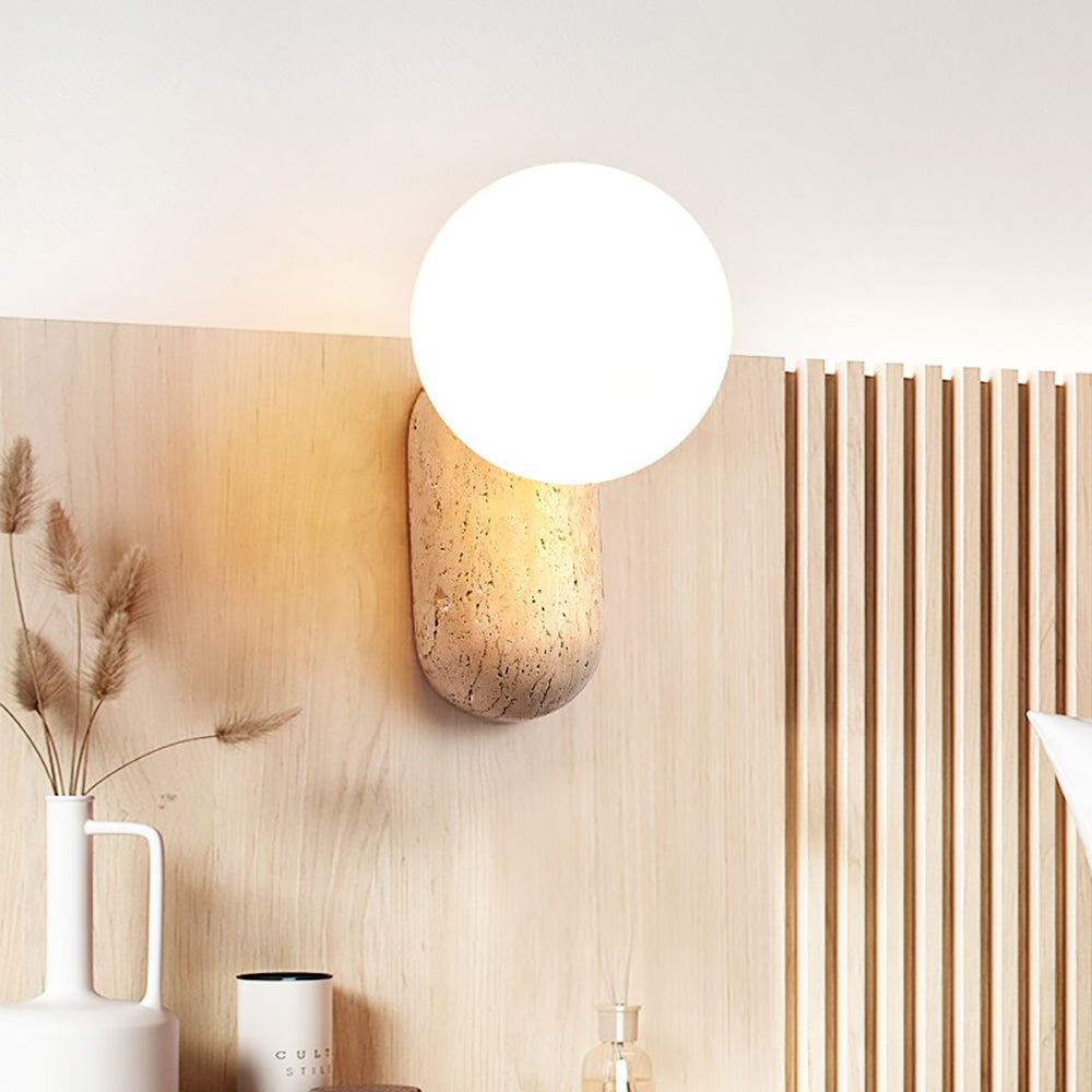 Colaeira Modern Minimalist Art Travertine Wall Lamp - Letslighting