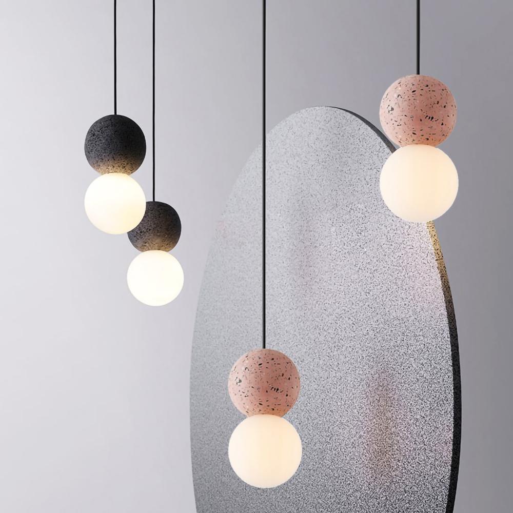 Solvicen Zement Minimalistisch Pendelleuchte-Letslighting