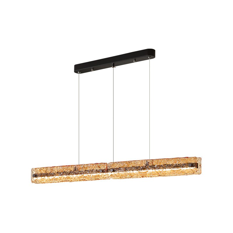 Avnorira Modern Minimalistisch Linear Insel Glas Pendelleuchte-Letslighting