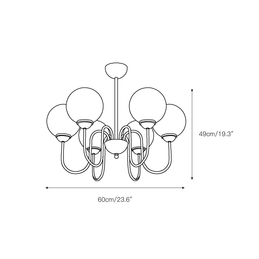 Ildorel Messing Glas Premium Nordisch Art Kronleuchter-Letslighting