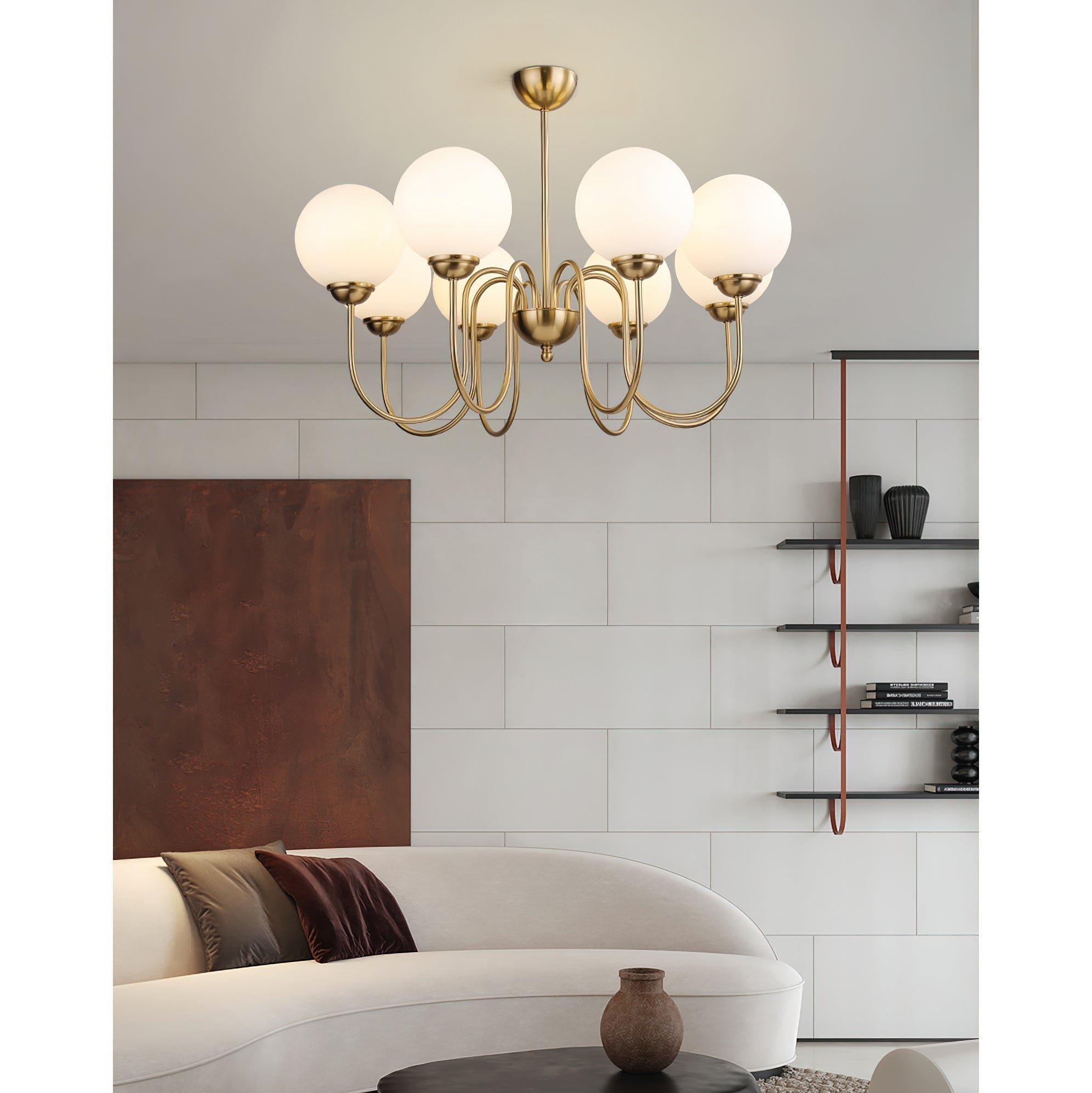 Ildorel Messing Glas Premium Nordisch Art Kronleuchter-Letslighting
