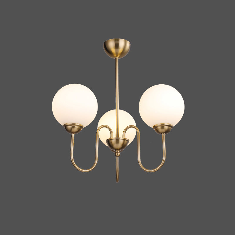 Ildorel Messing Glas Premium Nordisch Art Kronleuchter-Letslighting