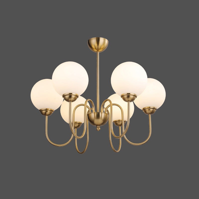 Ildorel Messing Glas Premium Nordisch Art Kronleuchter-Letslighting