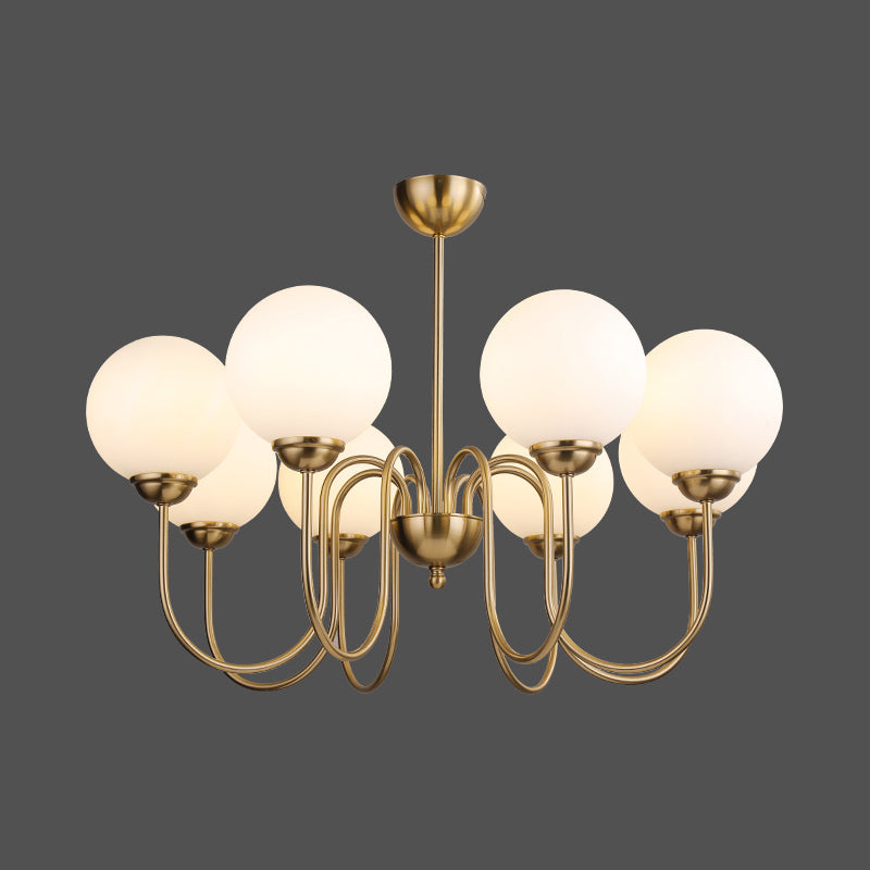 Ildorel Messing Glas Premium Nordisch Art Kronleuchter-Letslighting