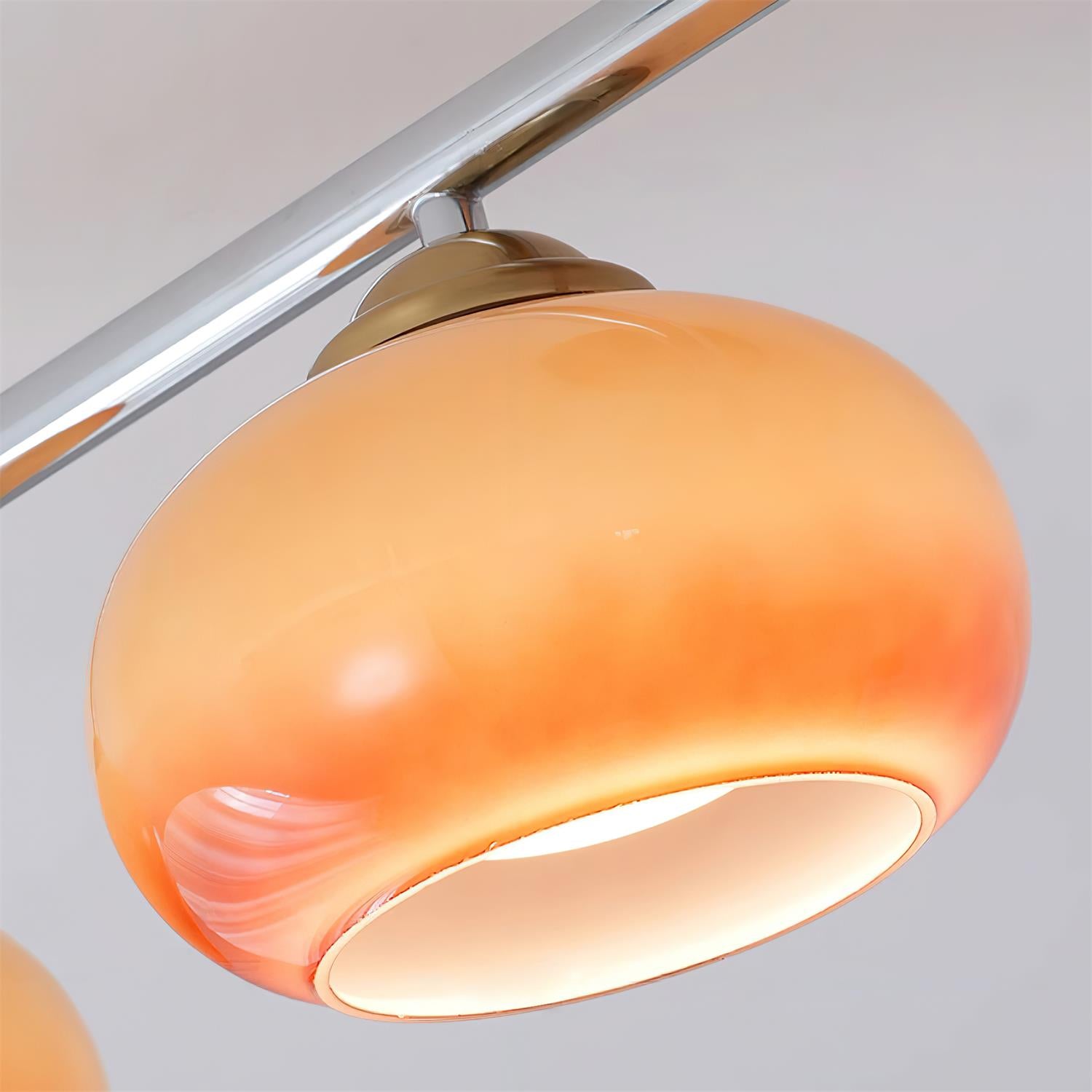 Aubrelle 4-Flammige Bernstein-Glas-Globus-Deckenleuchte-Letslighting