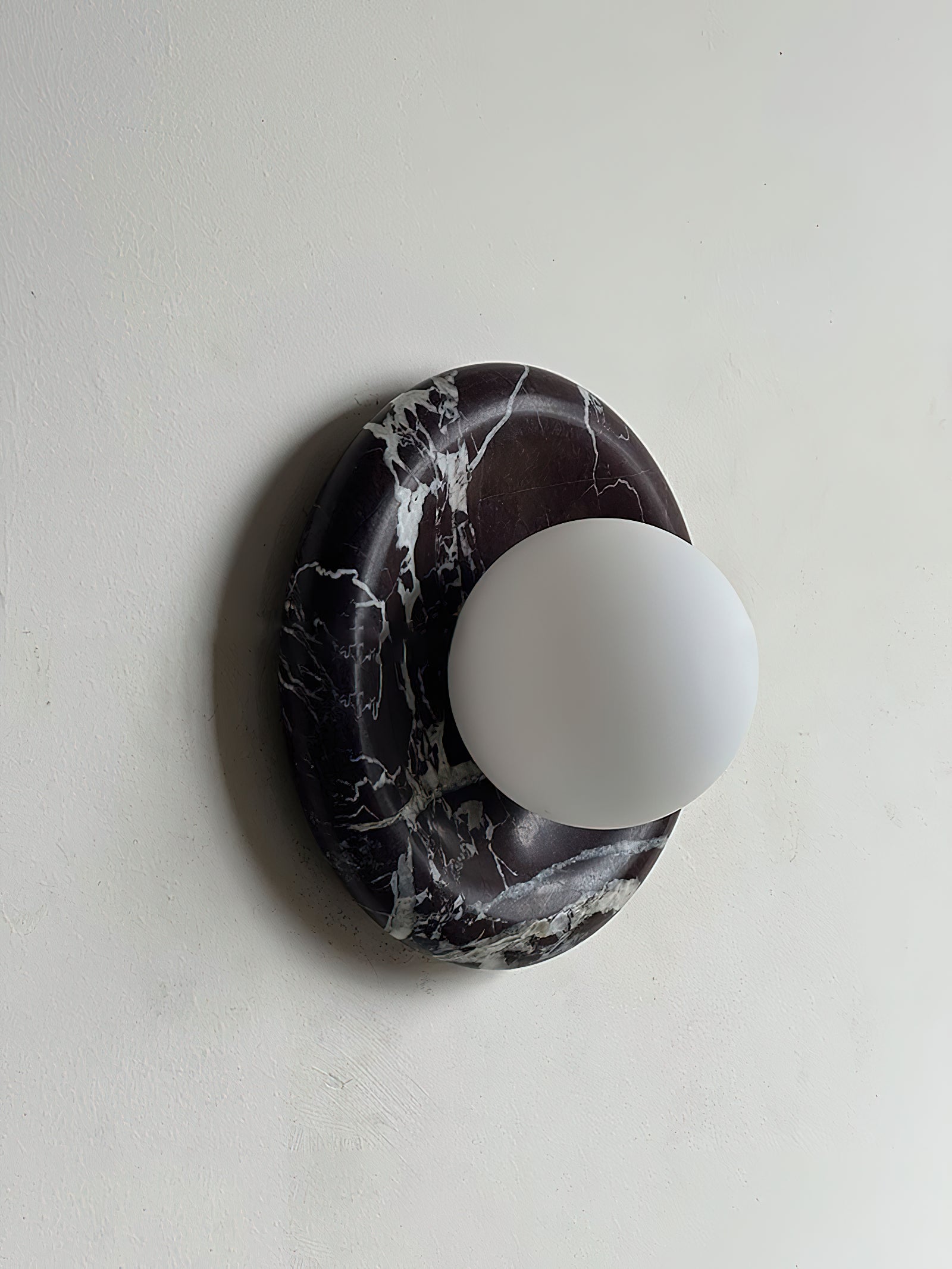 Uzorionis Nordic Art Deep Purple Red Glass Marble Sconce Wall Lamp - Letslighting