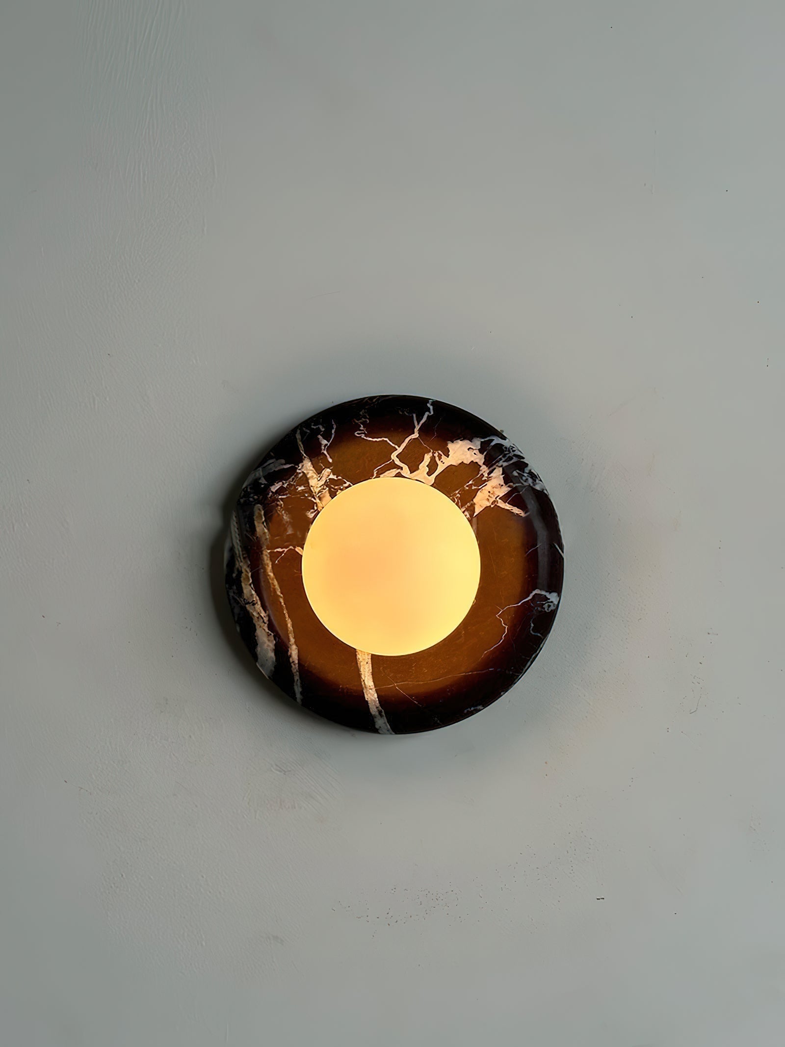 Uzorionis Nordic Art Deep Purple Red Glass Marble Sconce Wall Lamp - Letslighting