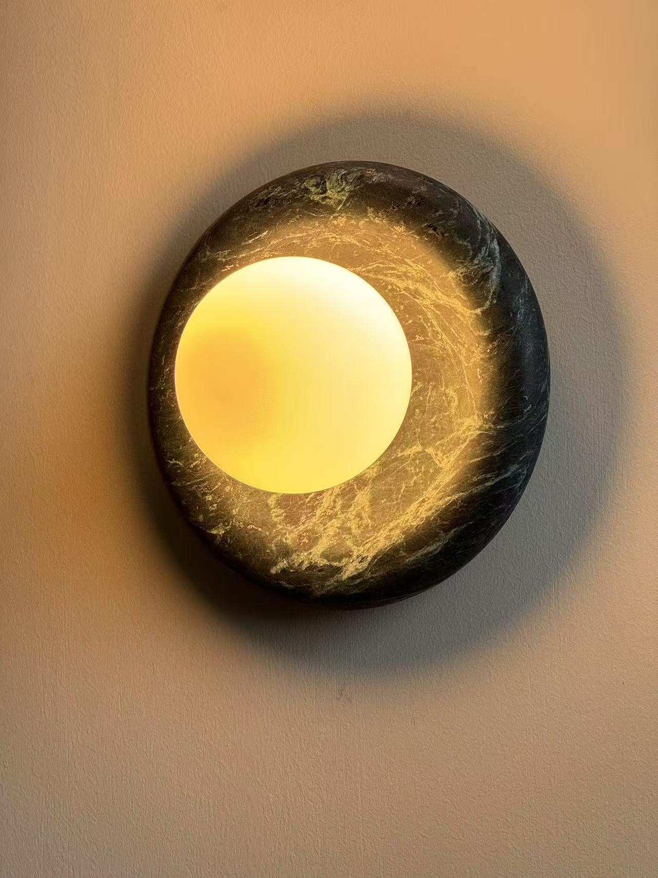 Cusorion Modern Minimalist Dark Green Marble Sconce Wall Lamp - Letslighting