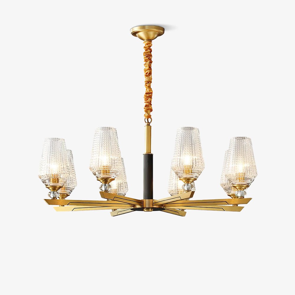 Astra Luxus Hexa Messing Kronleuchter-Letslighting