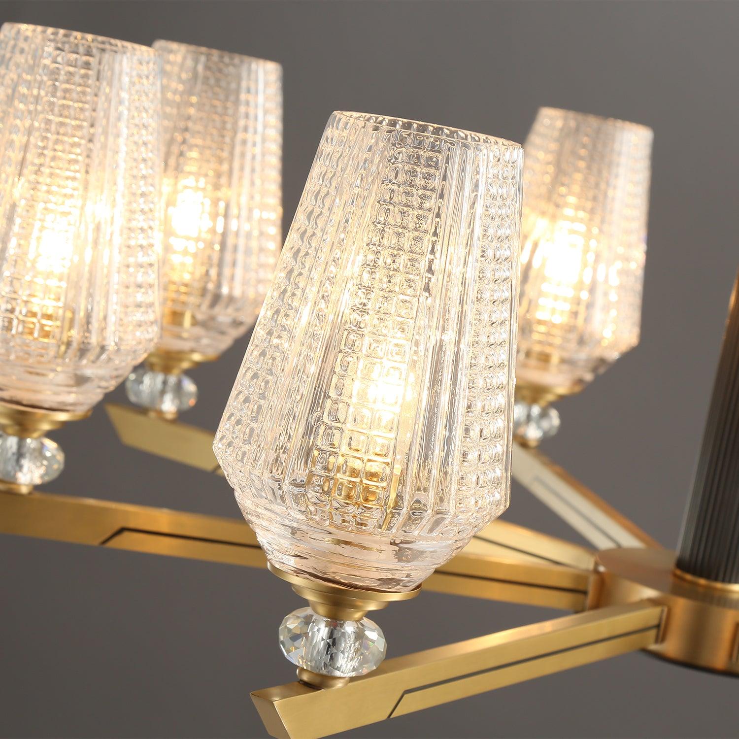 Astra Luxus Hexa Messing Kronleuchter-Letslighting