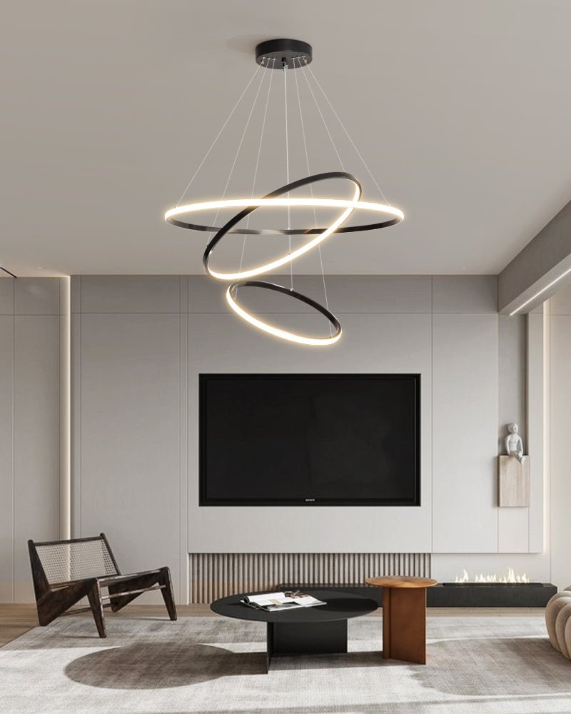 Arthaila Modern Minimalist Rings Brass Plastic Chandelier-Letslighting