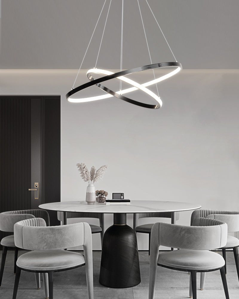 Arthaila Modern Minimalist Rings Brass Plastic Chandelier-Letslighting