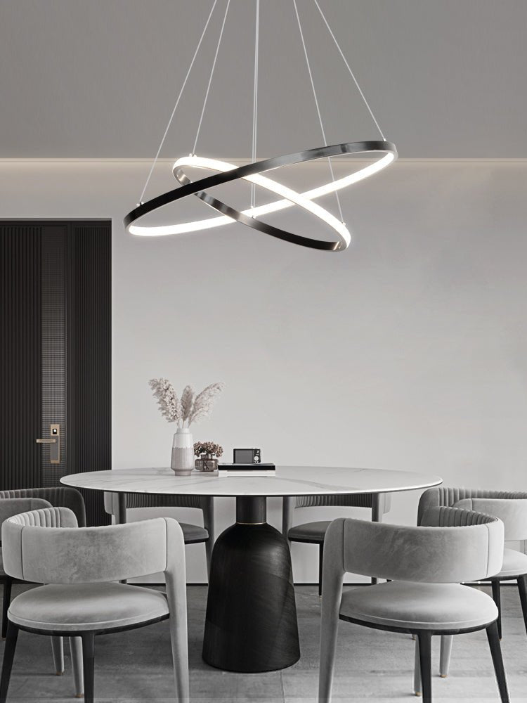 Arthaila Modern Minimalist Rings Brass Plastic Chandelier-Letslighting