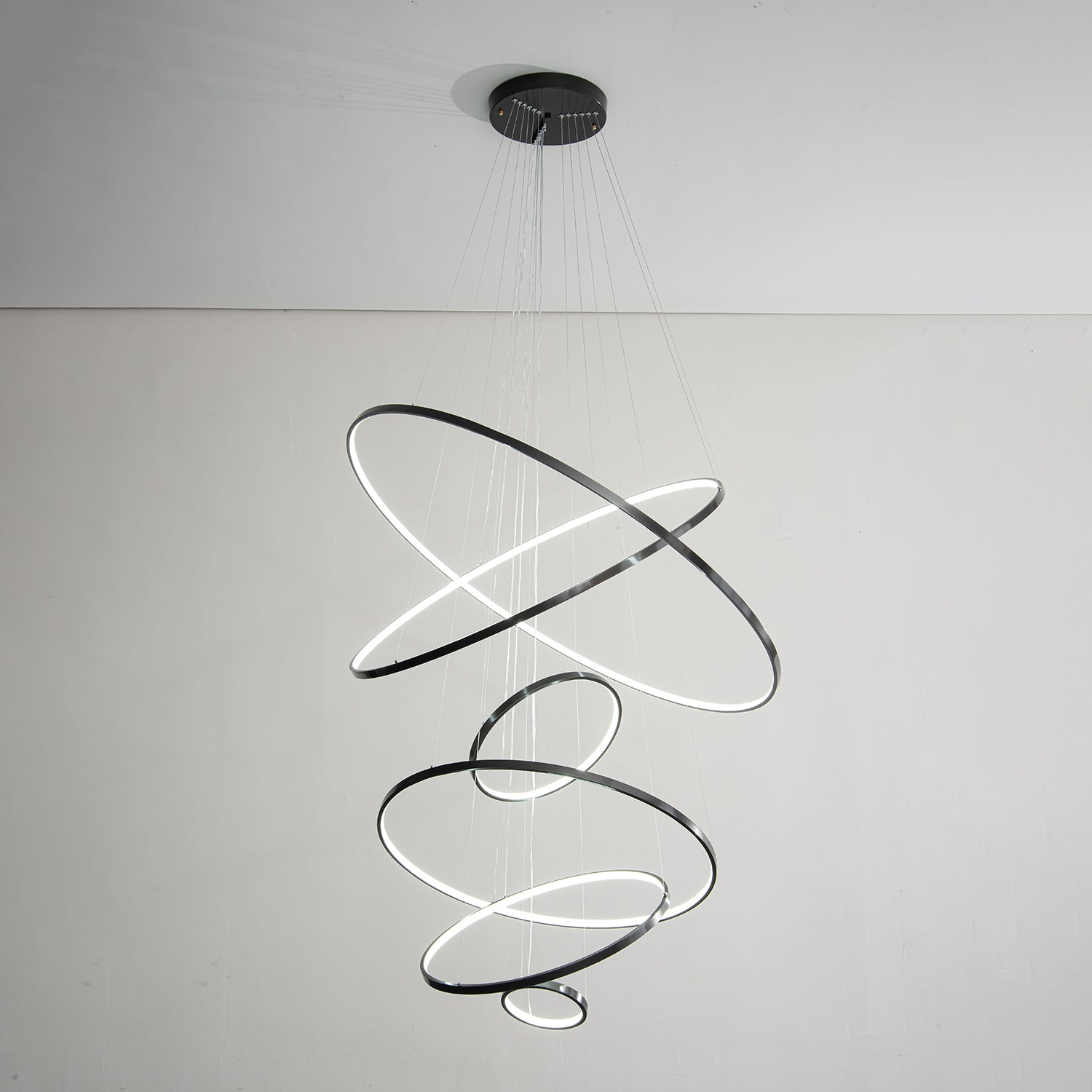 Arthaila Modern Minimalist Rings Brass Plastic Chandelier-Letslighting
