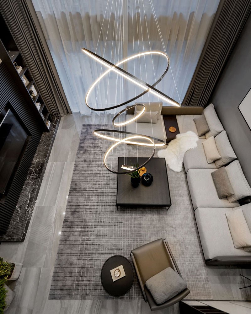 Arthaila Modern Minimalist Rings Brass Plastic Chandelier-Letslighting