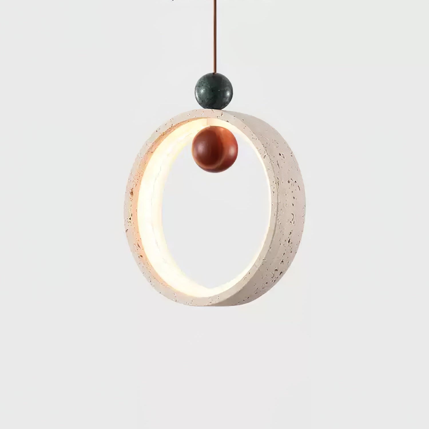 Vovinyra Circular Travertine Pendant Light - Neutralighting