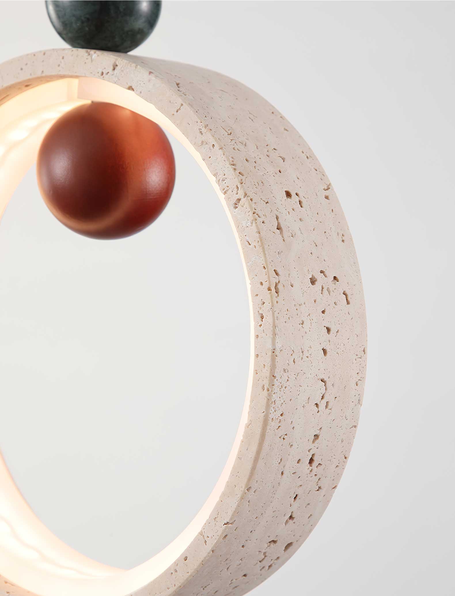Vovinyra Circular Travertine Pendant Light - Neutralighting