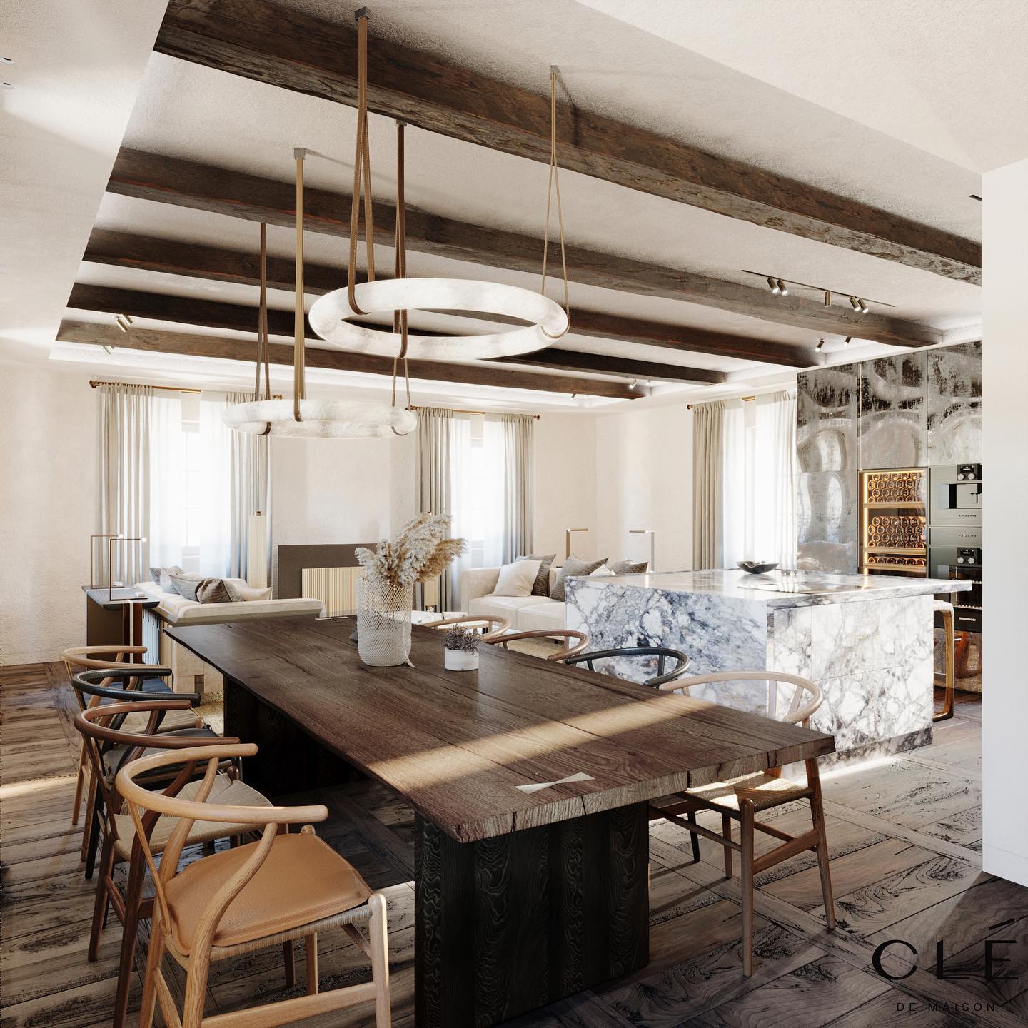 Culiris Modern Minimalist Brown Alabaster Chandelier - Letslighting