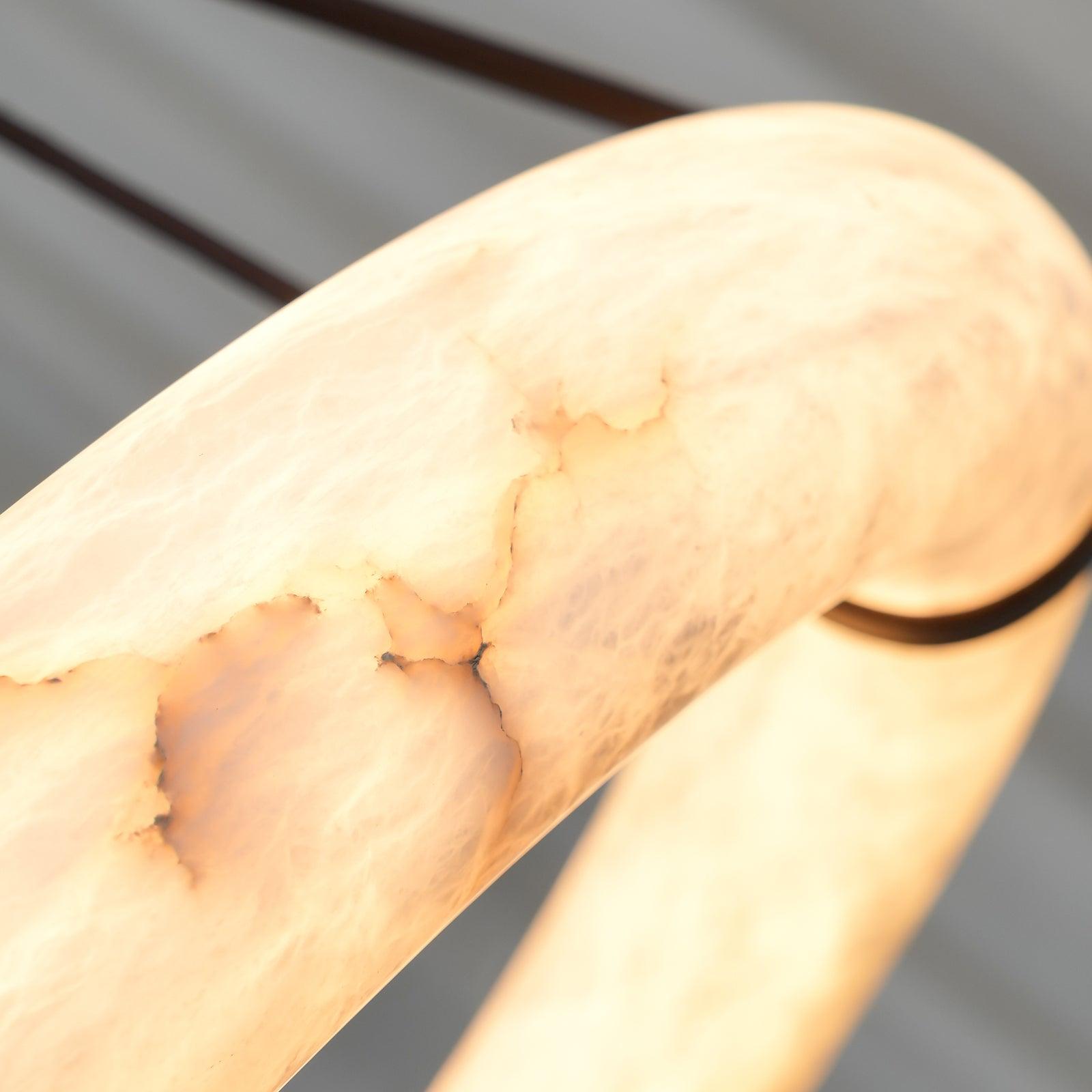 Mydorira Premium Elegance Brass Alabaster Chandelier - Letslighting