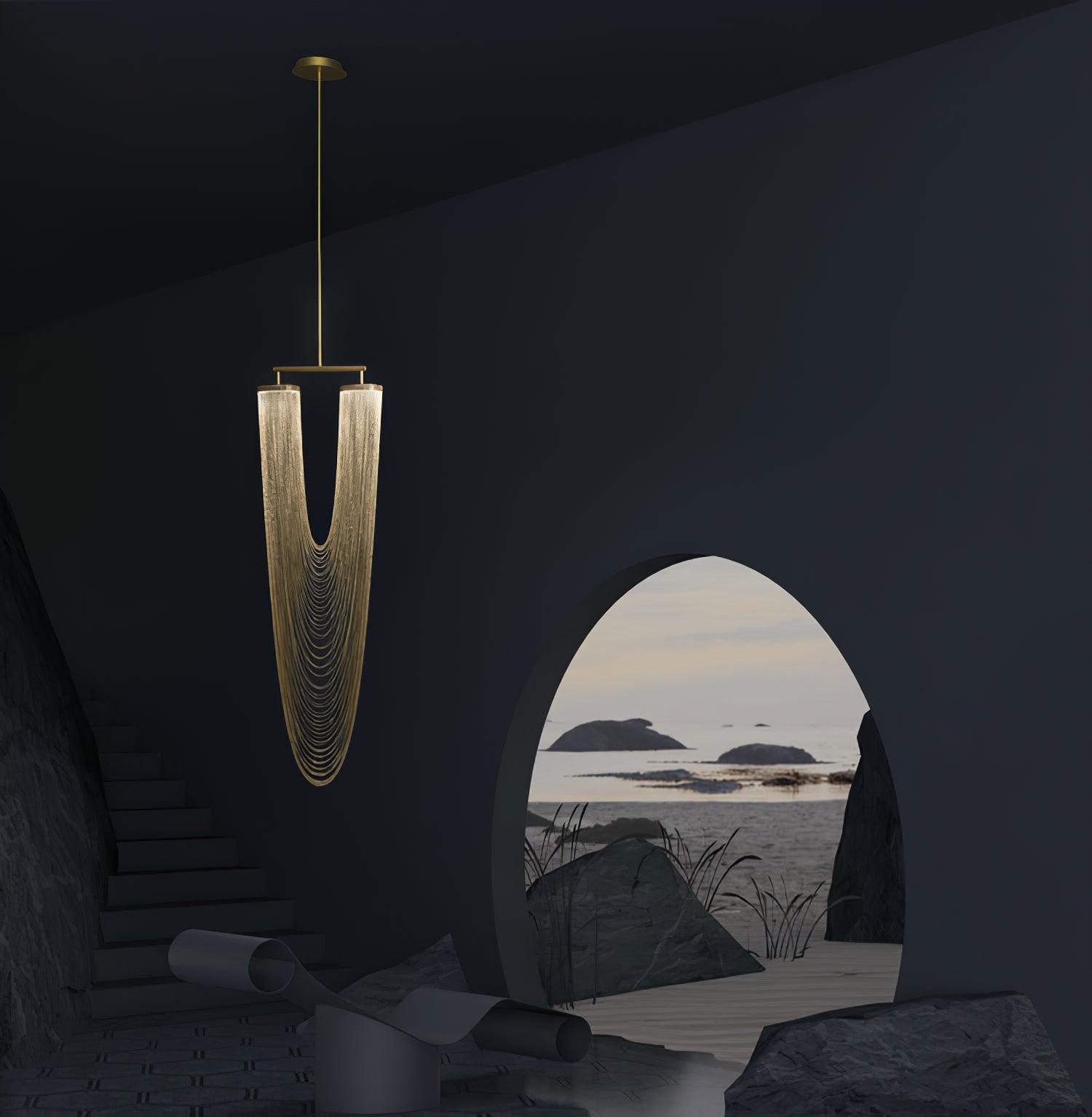 Lustra Pendelleuchte Kupfer Kette Skulptural Modern-Letslighting