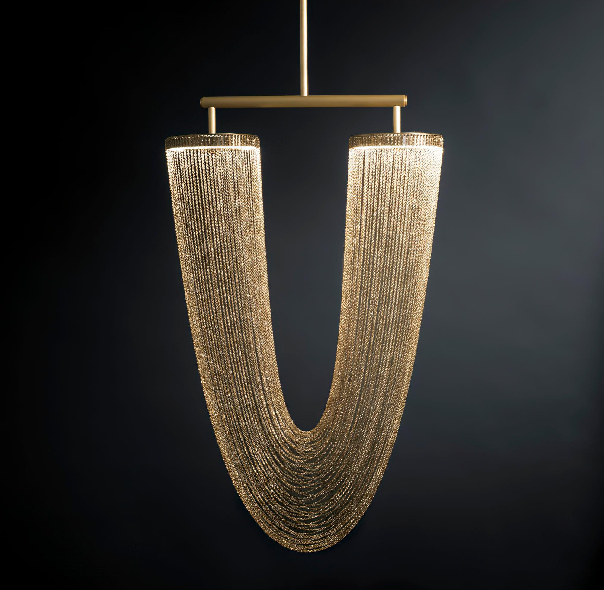 Lustra Pendelleuchte Kupfer Kette Skulptural Modern-Letslighting