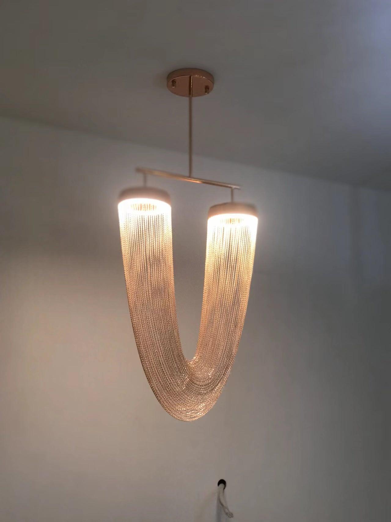 Lustra Pendelleuchte Kupfer Kette Skulptural Modern-Letslighting