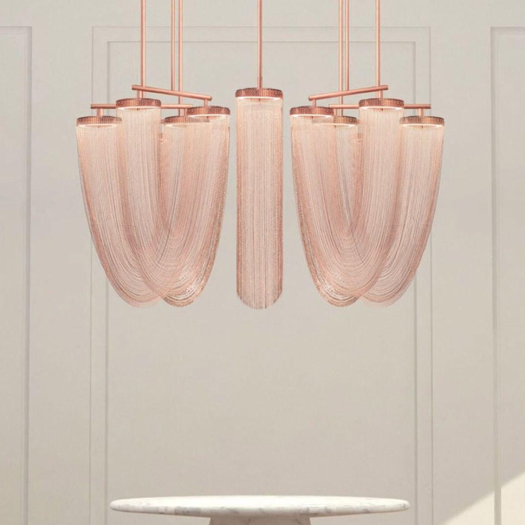 Lustra Pendelleuchte Kupfer Kette Skulptural Modern-Letslighting