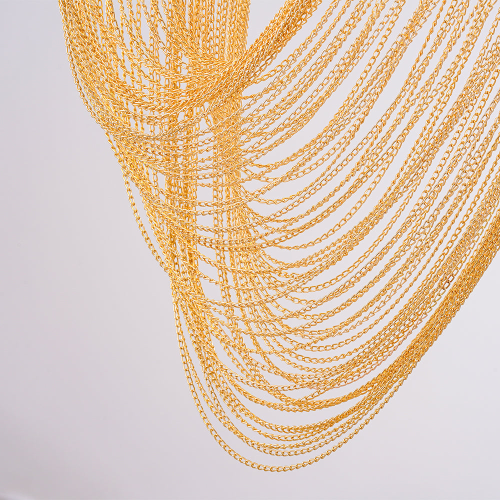 Lustra Pendelleuchte Kupfer Kette Skulptural Modern-Letslighting