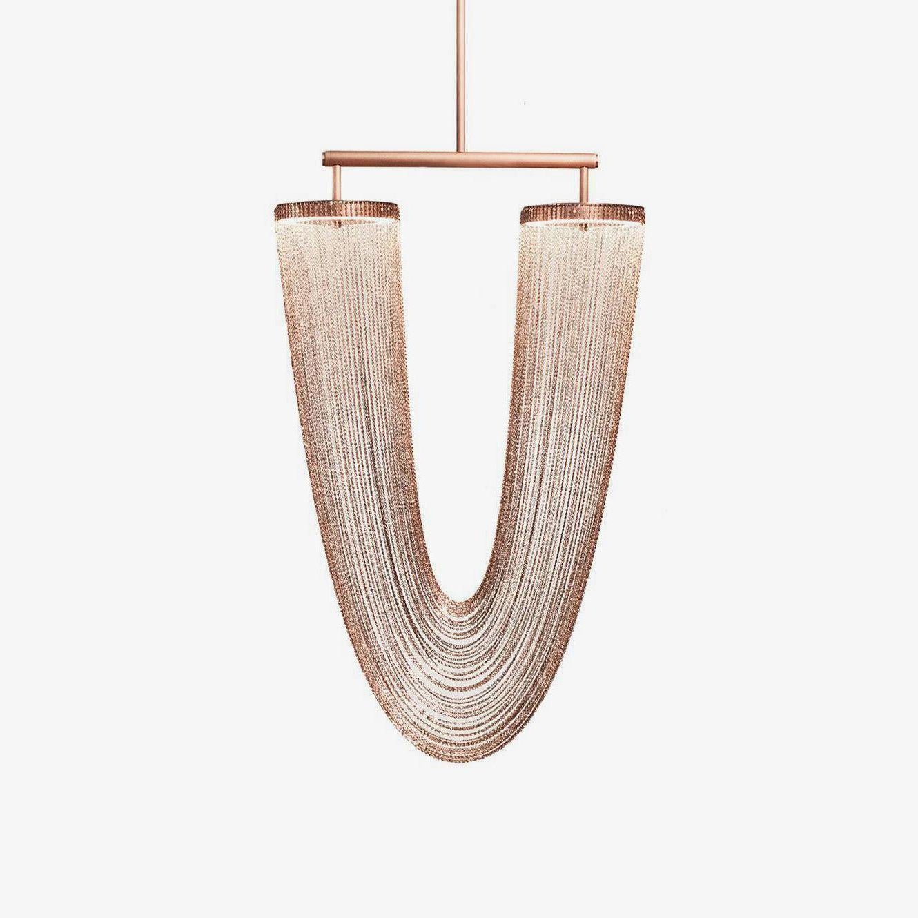 Lustra Pendelleuchte Kupfer Kette Skulptural Modern-Letslighting