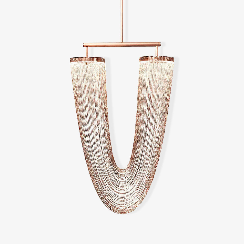 Lustra Pendelleuchte Kupfer Kette Skulptural Modern-Letslighting