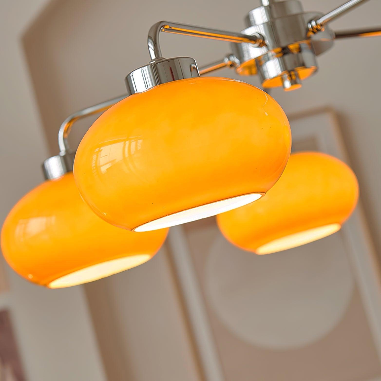 Lustra Kronleuchter Glas Chrom Geometrisch Retro-Letslighting