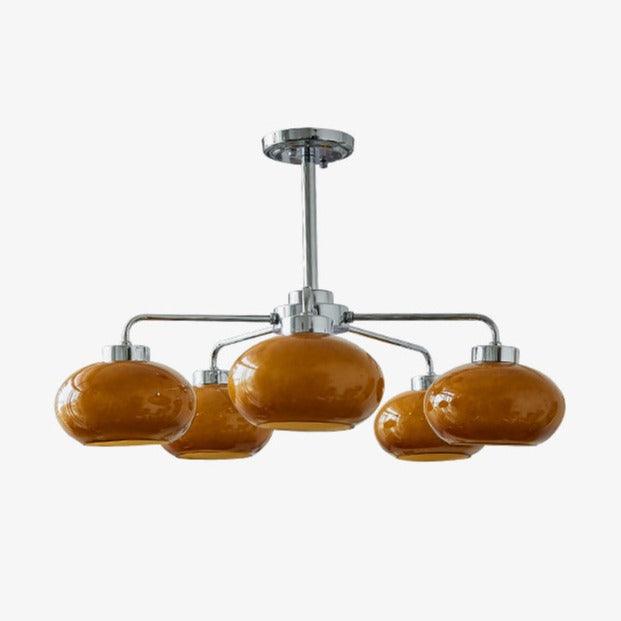 Lustra Kronleuchter Glas Chrom Geometrisch Retro-Letslighting