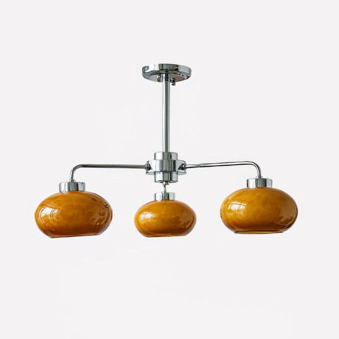 Lustra Kronleuchter Glas Chrom Geometrisch Retro-Letslighting