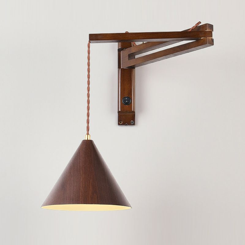 Muto Minimalistisch LED Verstellbare Wandleuchte Innen2 Farben Schlaf/Wohnzimmer Holz/Metall