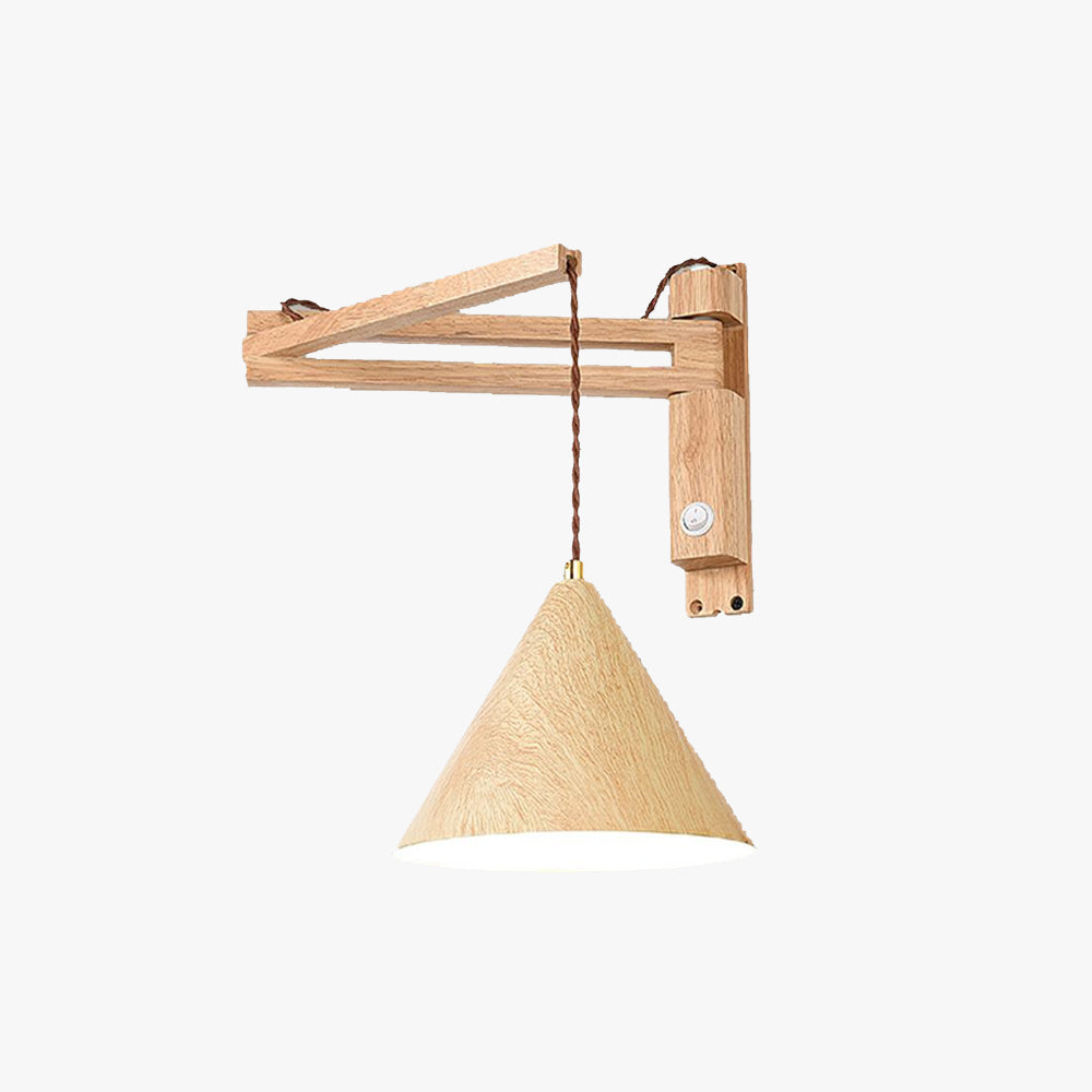Muto Minimalistisch LED Verstellbare Wandleuchte Innen2 Farben Schlaf/Wohnzimmer Holz/Metall