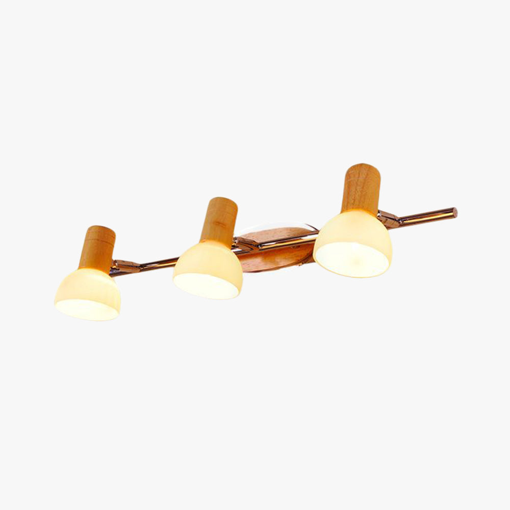 Muto Modern LED Wandleuchte Holz Wohn/Esszimmer Flur Innen Holz 3-Flammig
