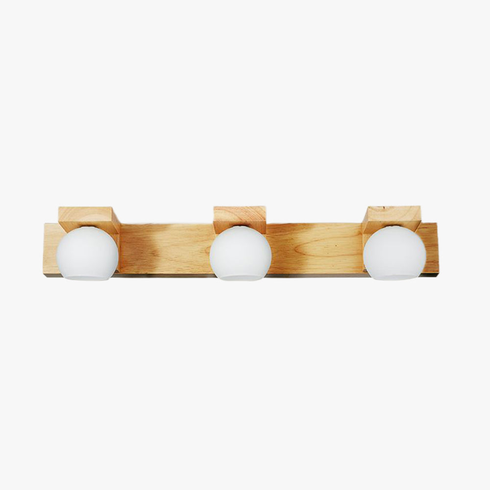 Muto Design LED Wandleuchte Schlafzimmer/Wohnzimmer Holz/Glas