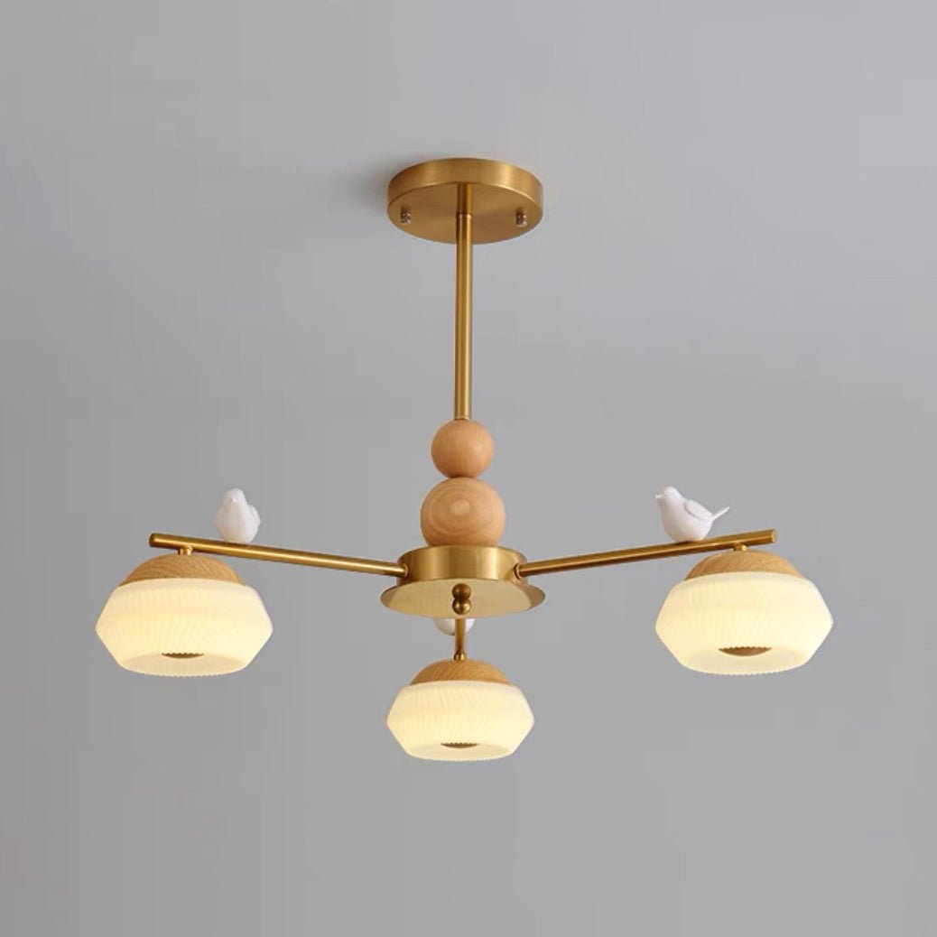 Lustra Kronleuchter Messing Vogel Ozawa Elegant-Letslighting