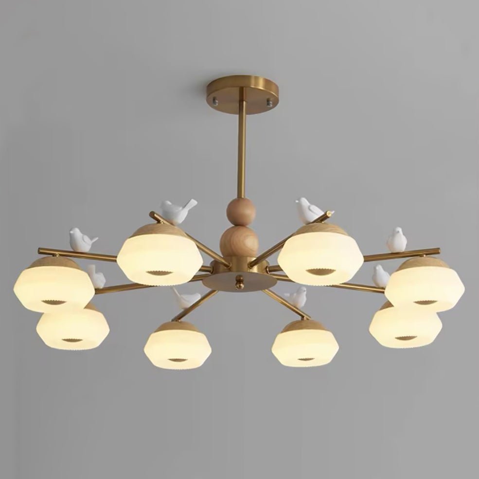 Lustra Kronleuchter Messing Vogel Ozawa Elegant-Letslighting