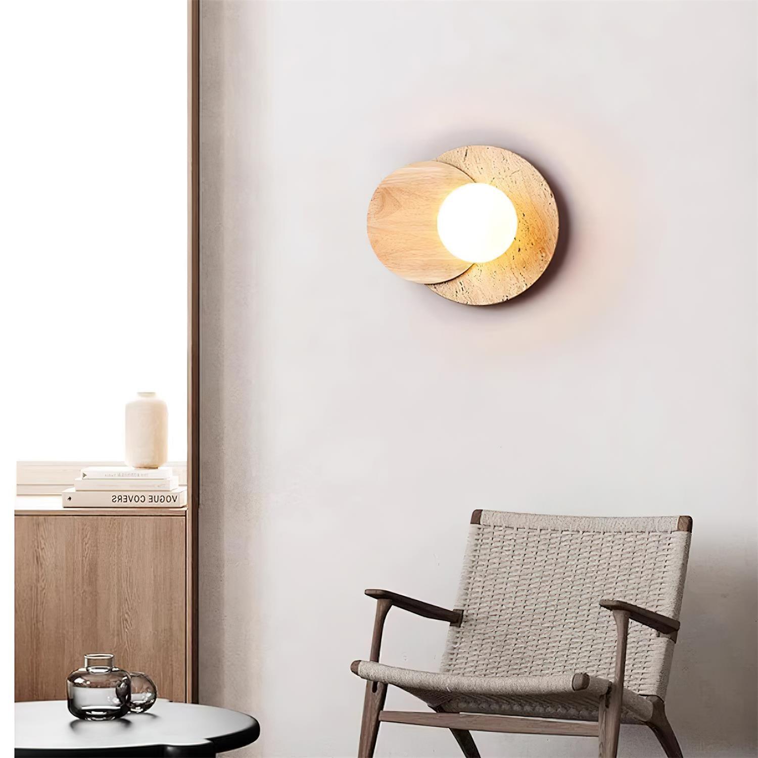 Ritta Wall Lamp Overlapping Travertine - Letslighting
