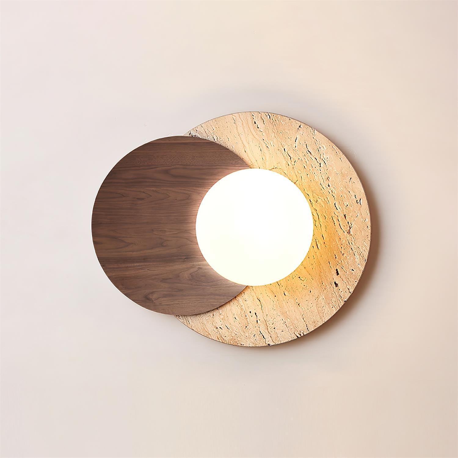 Ritta Wall Lamp Overlapping Travertine - Letslighting