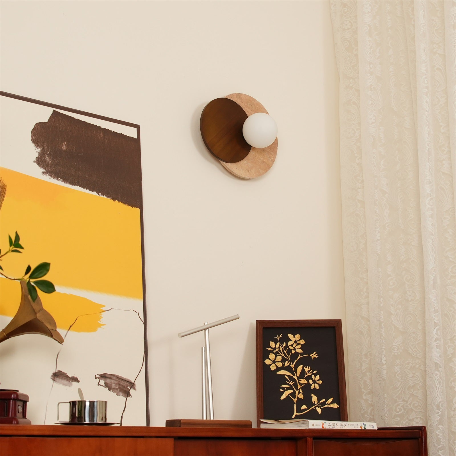 Ritta Wall Lamp Overlapping Travertine - Letslighting