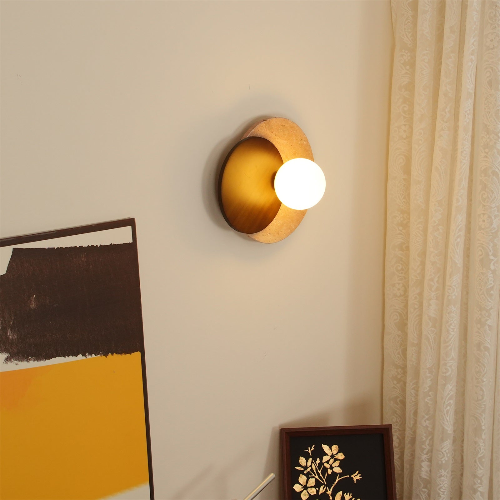 Ritta Wall Lamp Overlapping Travertine - Letslighting