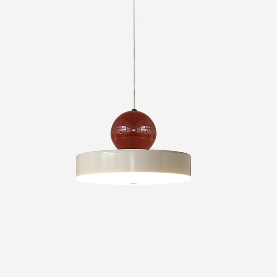 Pendant Lamp Metal Body Red Sphere Shade Modern Retro Accent - Letslighting