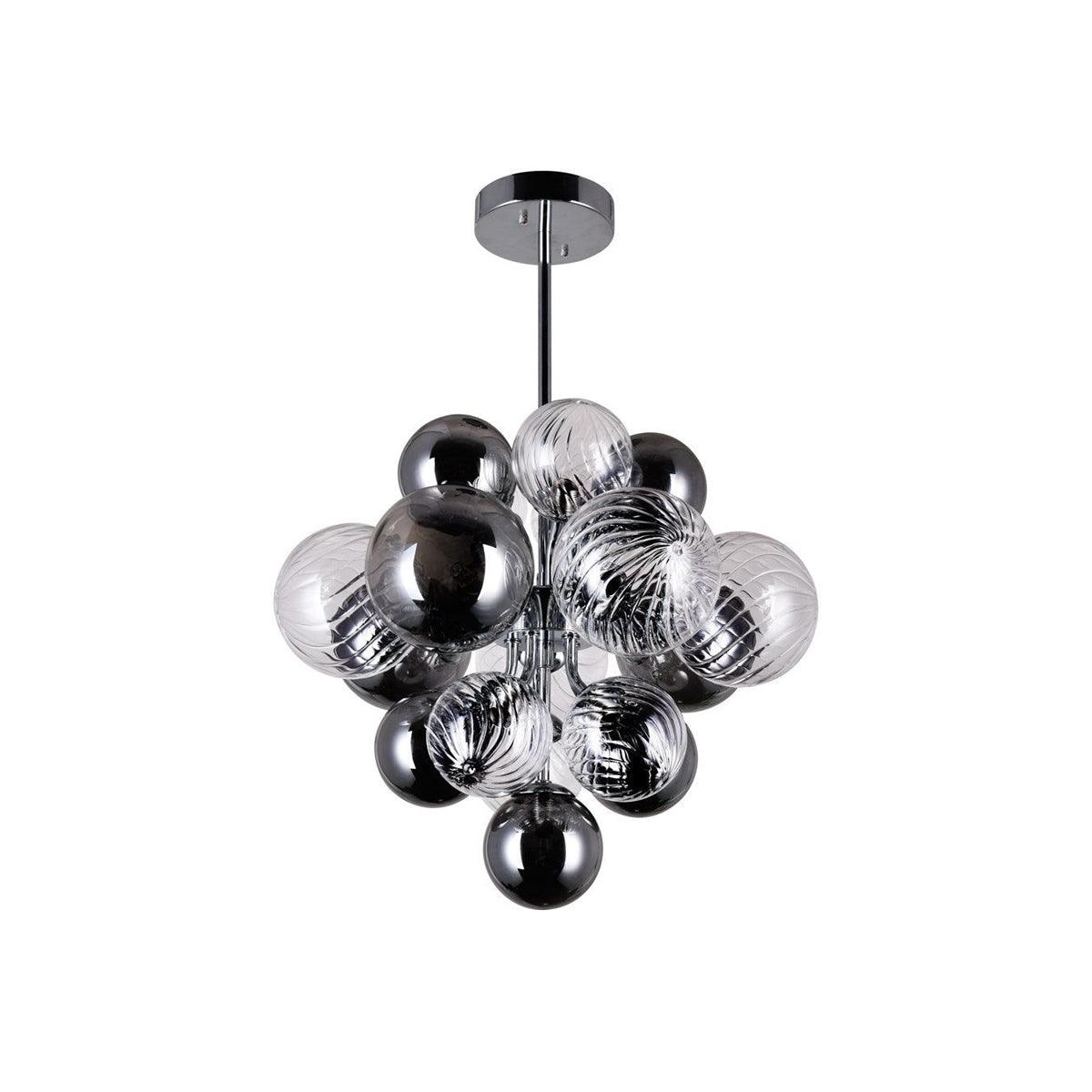 Lustra Kronleuchter Pallocino Chrom Glaskugel-Letslighting