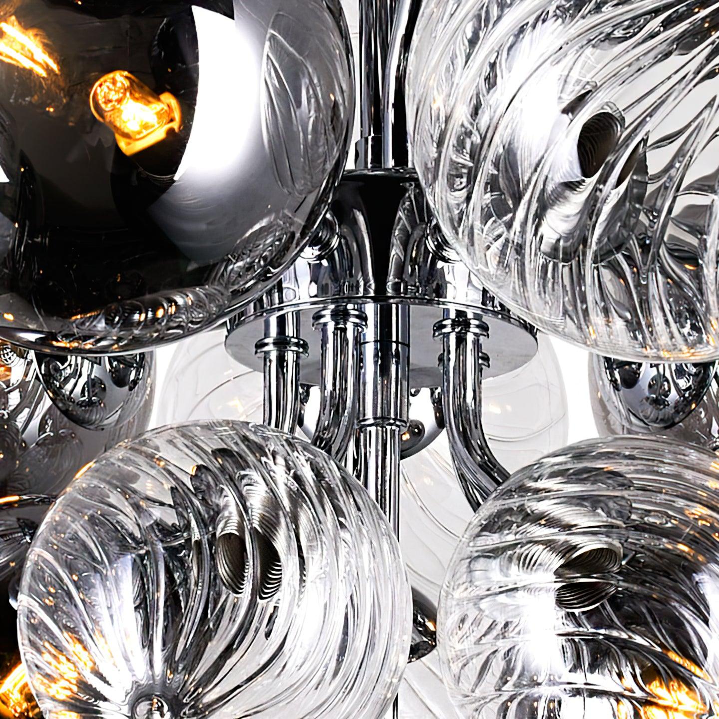 Lustra Kronleuchter Pallocino Chrom Glaskugel-Letslighting