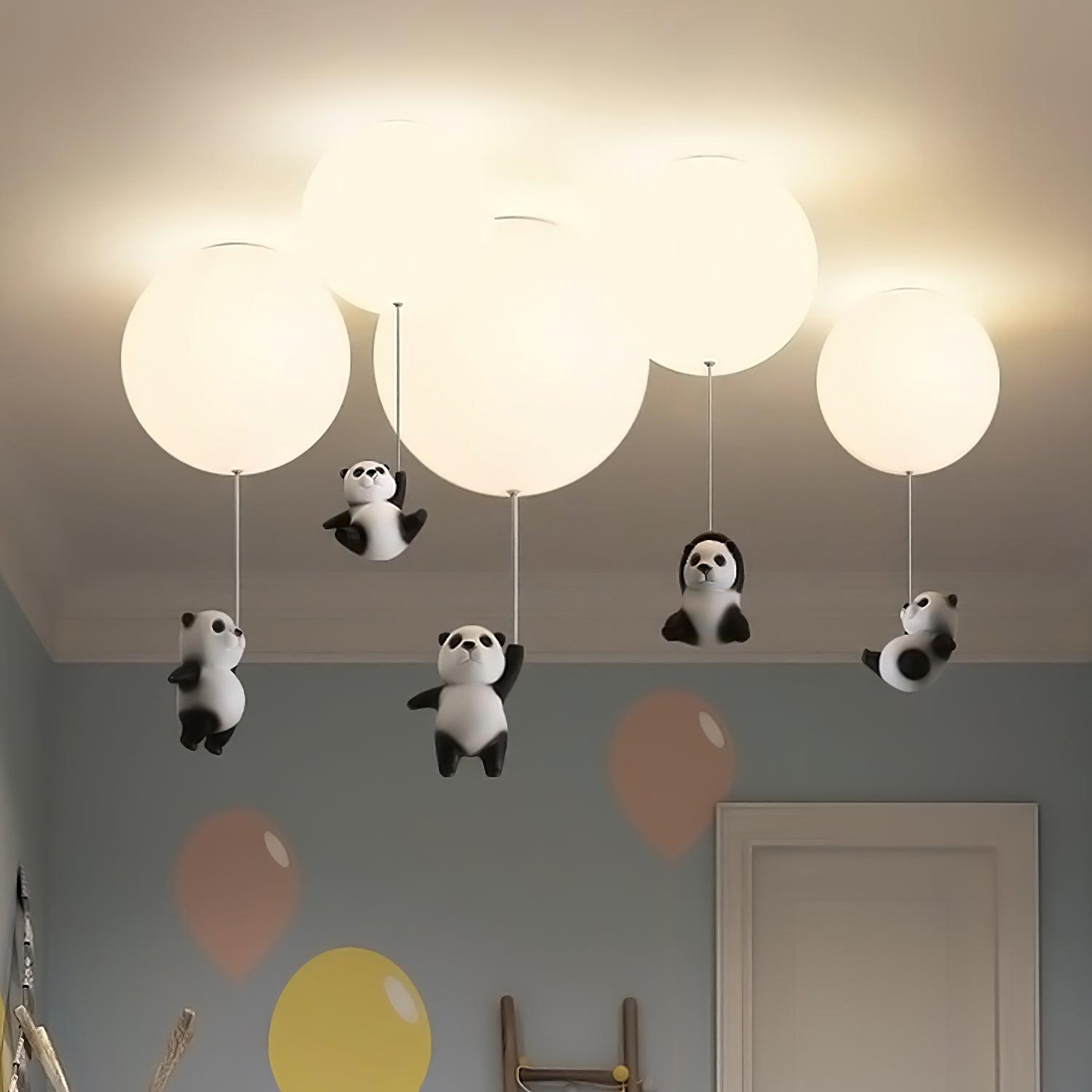 Aursilos Elegance Panda Glas-Deckenleuchte-Letslighting